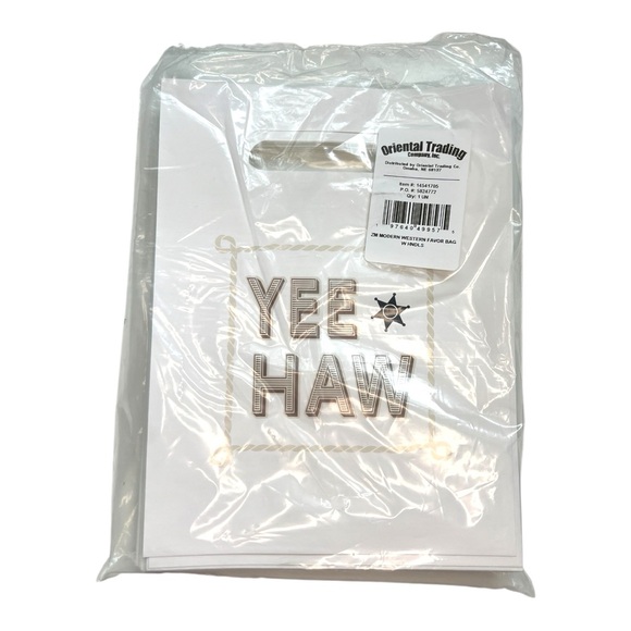 Modern Western Party Favor Bags with Cutout Handles Set of 50 - Picture 3 of 3